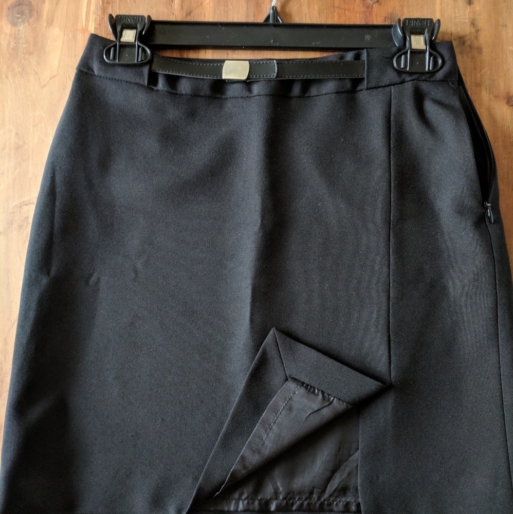 SALE!!!!Black polyester mini skirt