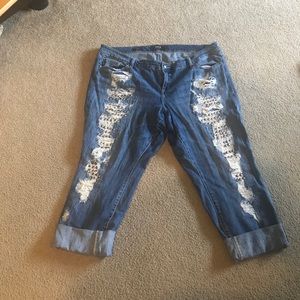 Embellished boyfriend jeans