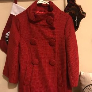 Women’s red coat. Beautiful