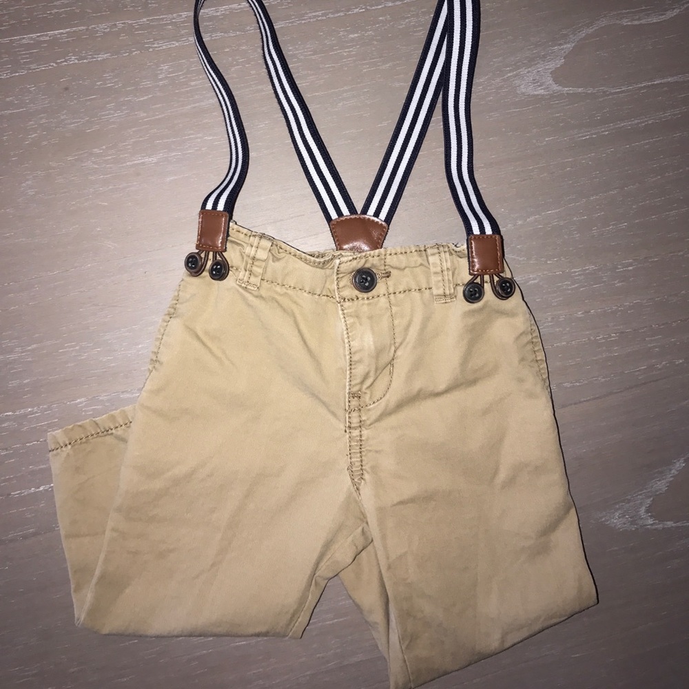 Khaki Pants with Suspenders