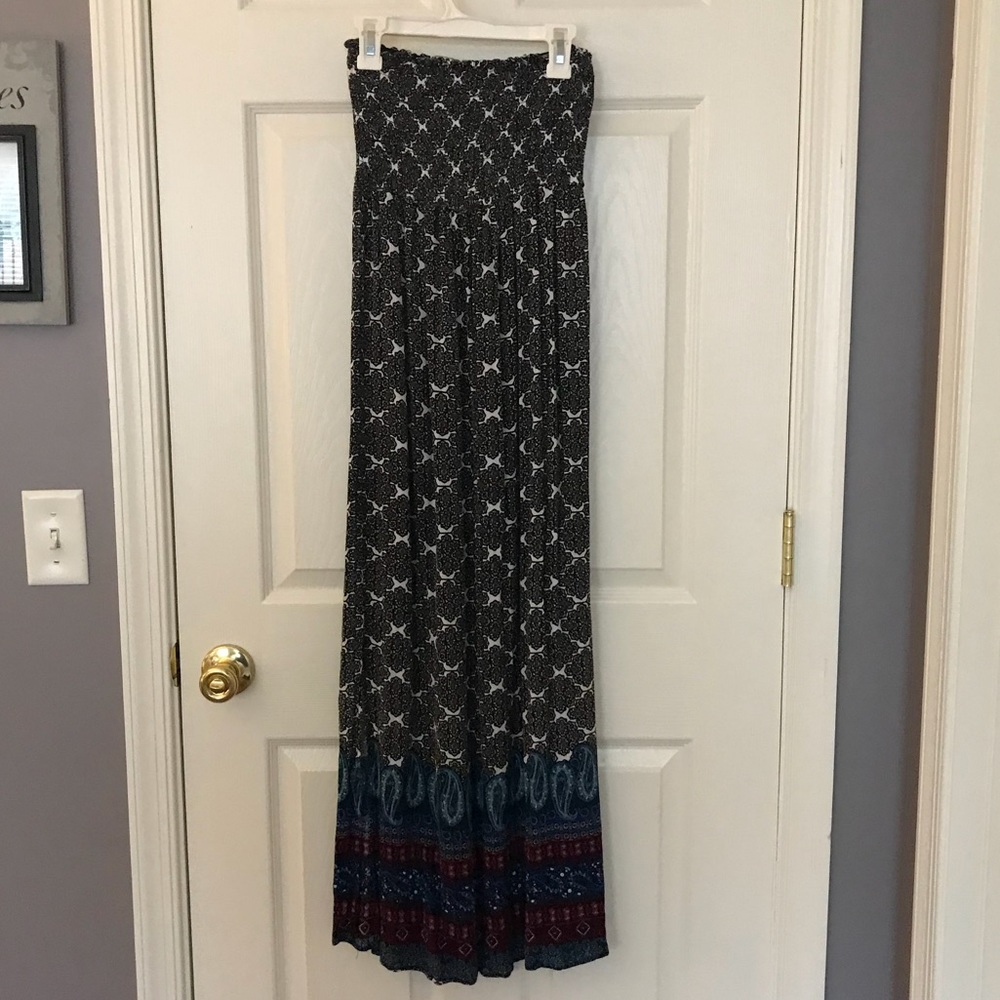 Strapless Boho Maxi Dress