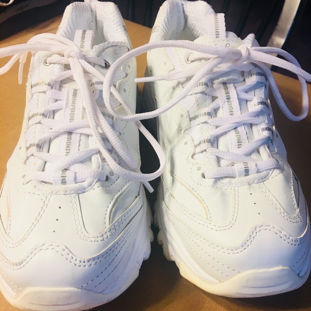 Skechers D-lites.  Slip Resistant shoes