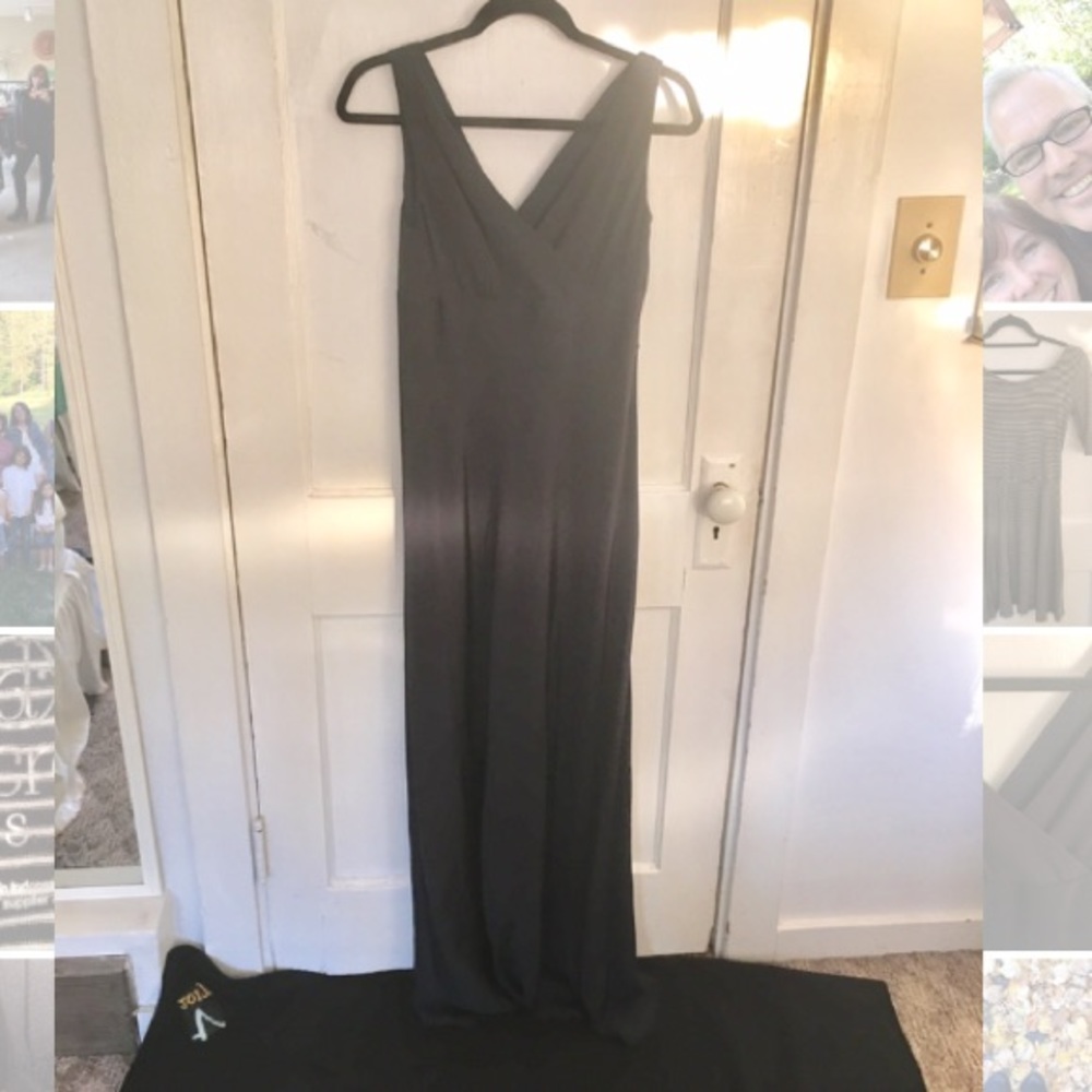 Navy Full Length Dress