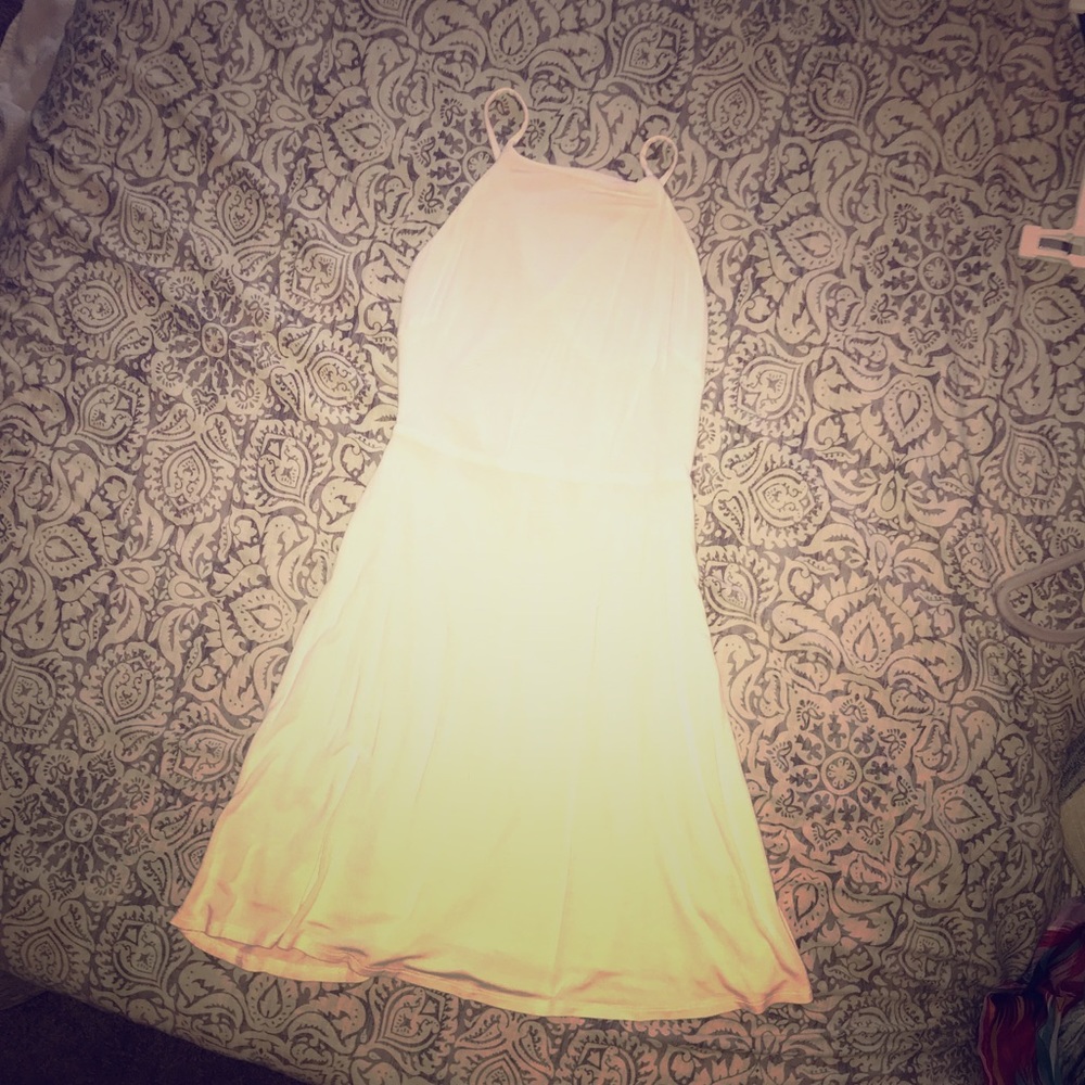 Cross back White Sun Dress