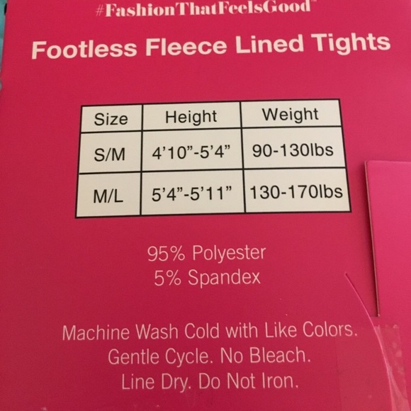 NWT AEROSOLES FOOTLESS LINED TIGHTS - Picture 4 of 4