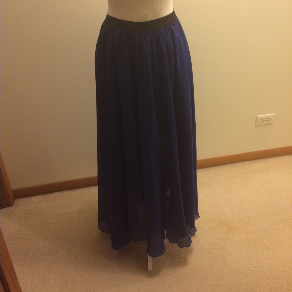 Large long blue skirt