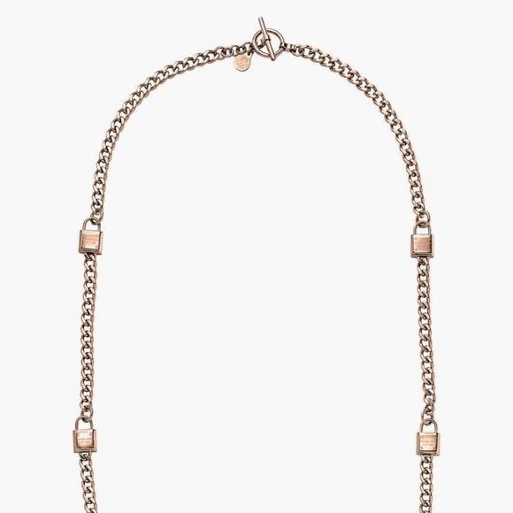 Michael Kors Padlock Station Necklace in Rose gold - Picture 2 of 3