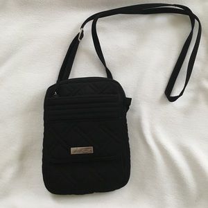 Vera Bradley mini hipster in microfiber black