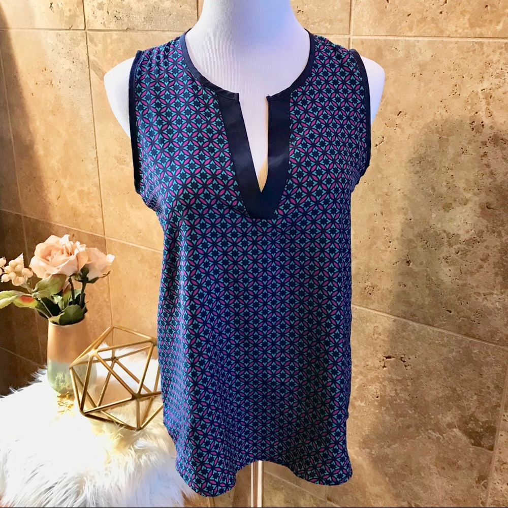 NWOT Navy Patterned 41 Hawthorn Stitch Fix Top