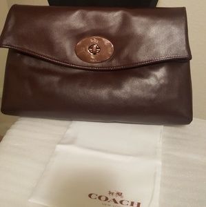 Brand new Coach leather clutch/shoulder bag