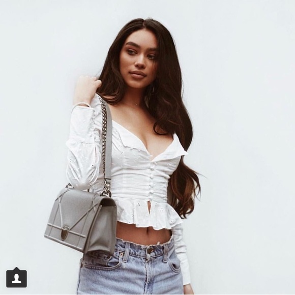 lioness Tops - Lioness sweetheart top in anglaise