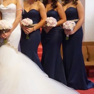 Navy Evening Gown Bridesmaid Wedding Guest