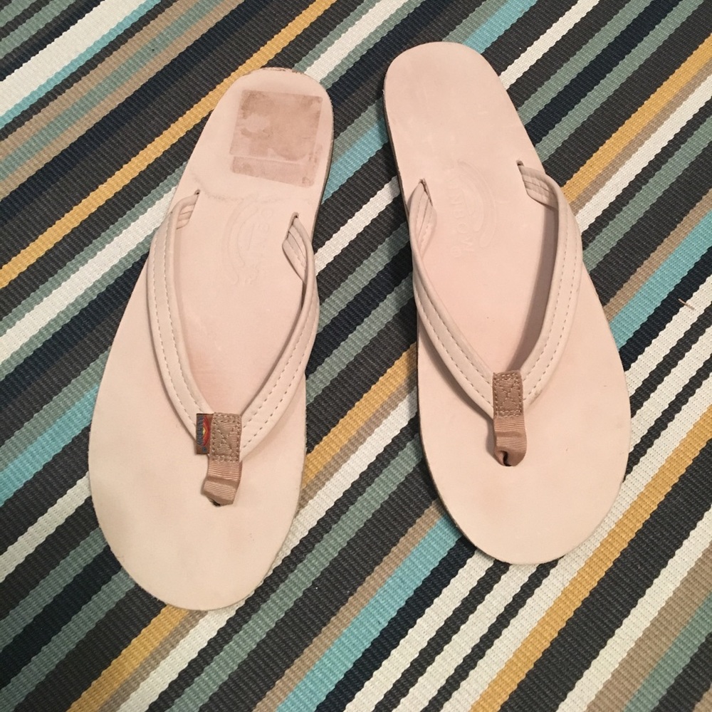 Rainbow Flip Flops *never worn outside*