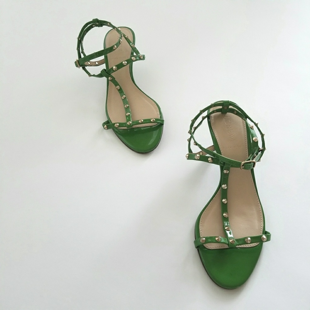 Green J. Crew Heels
