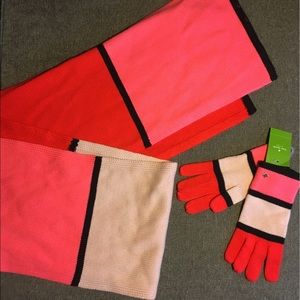 [Kate Spade] matching scarf and gloves