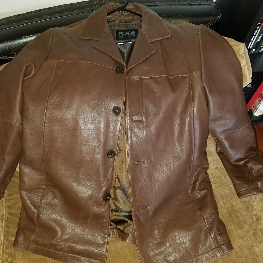 Leather blazer