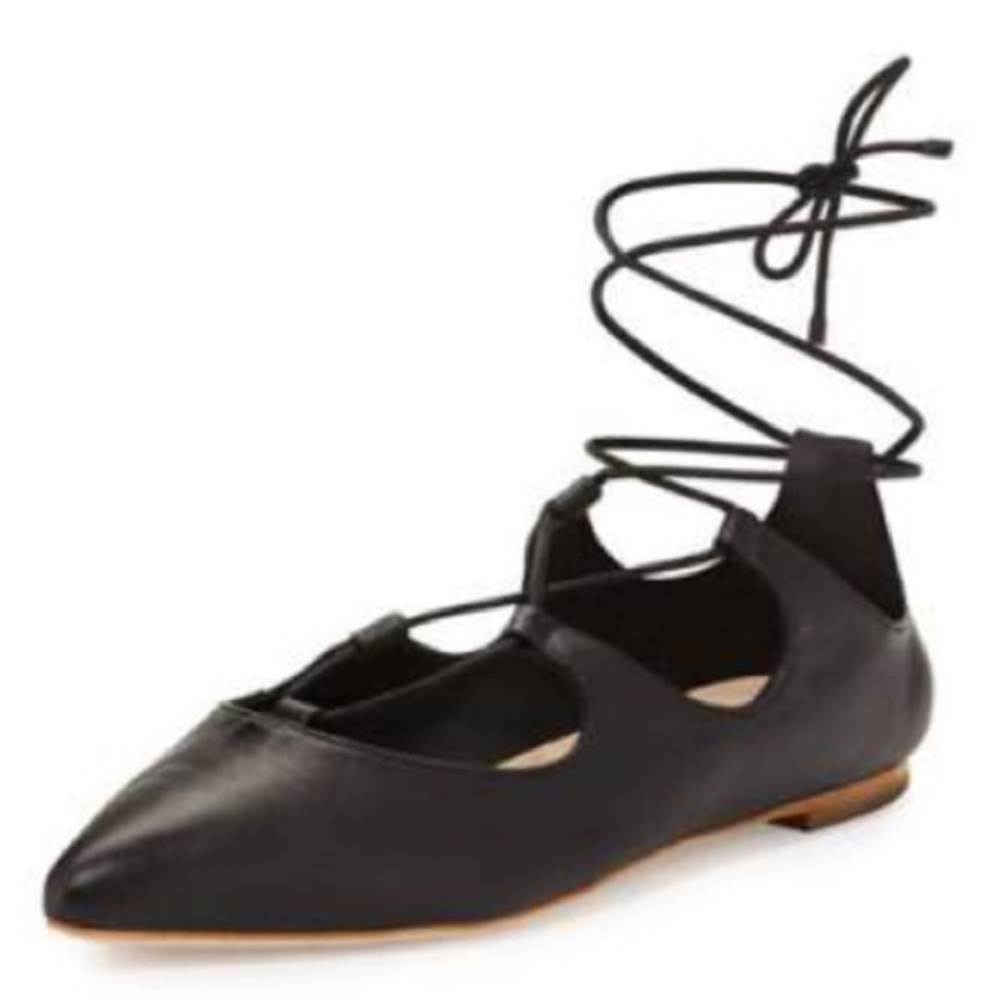 Loeffler Randall Ambra lace up leather flat
