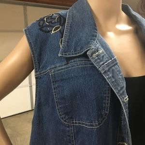 Denim Vest Jacket plus size 4X Liz & Me