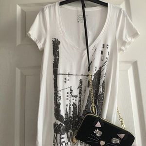 White New York American Eagle T-shirt.  Size Med.