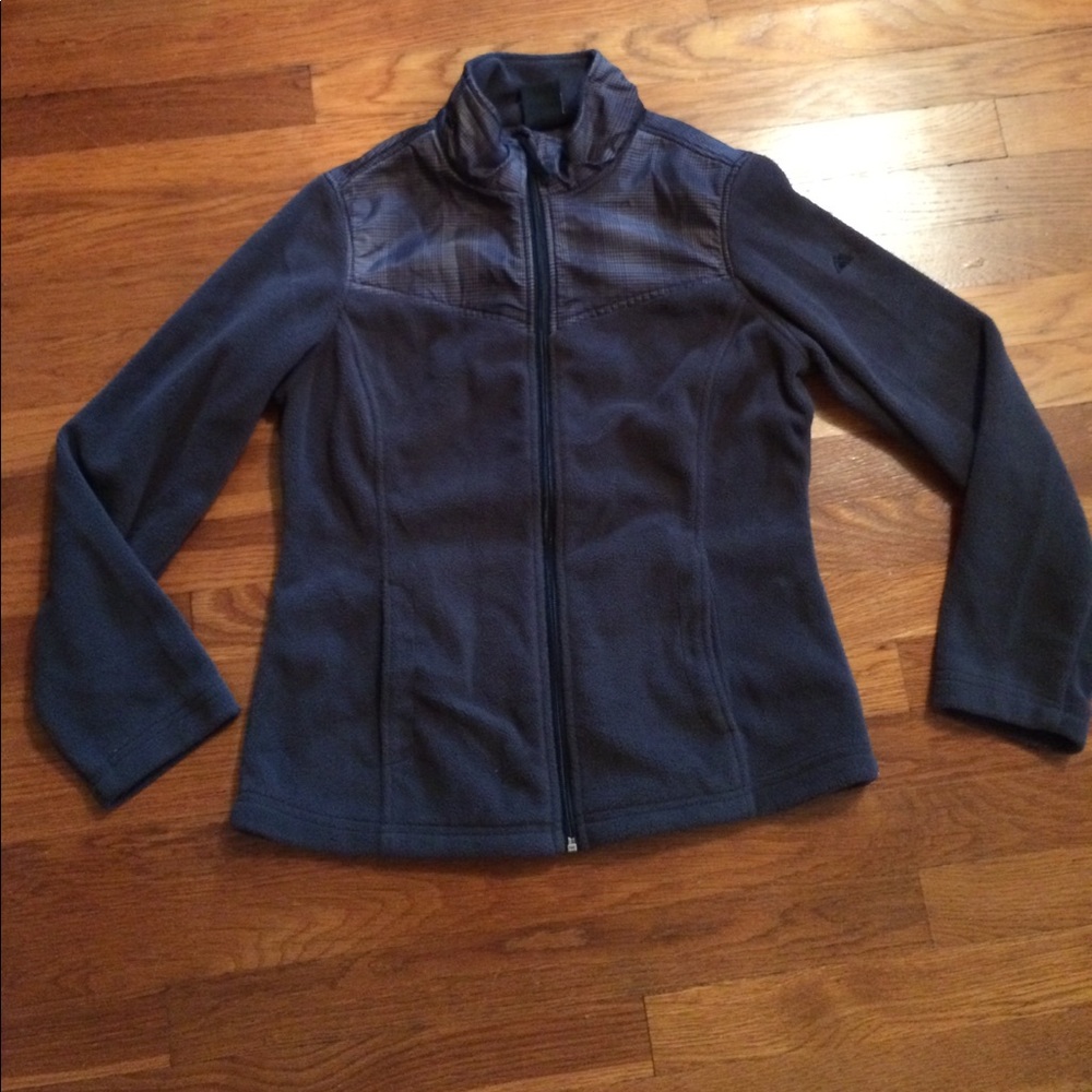 Dark gray active wear fleece jacket