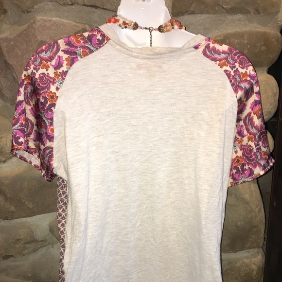 Zara Boho Chic Multi-Print Multi-Fabric Chic top M - Picture 3 of 5