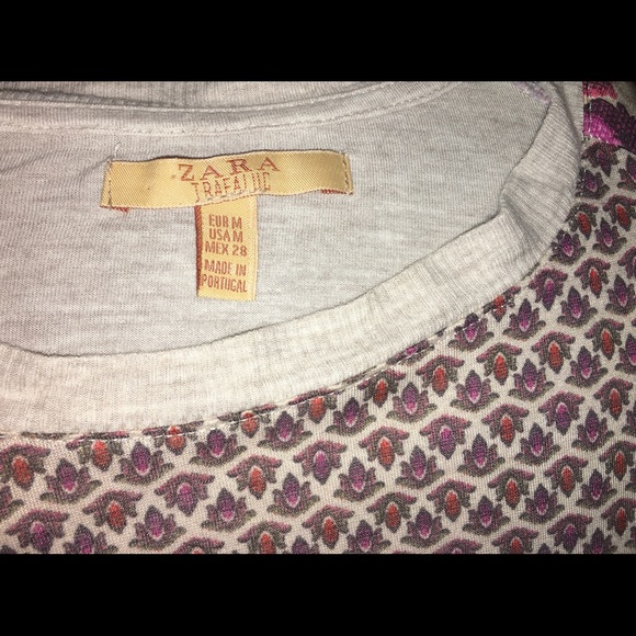 Zara Boho Chic Multi-Print Multi-Fabric Chic top M - Picture 4 of 5
