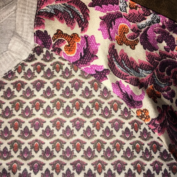 Zara Boho Chic Multi-Print Multi-Fabric Chic top M - Picture 5 of 5