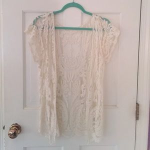 White floral shrug