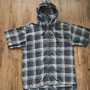 🦄 Short sleeve flannel hoodie 🦄 (MENS/WOMENS)
