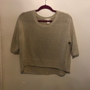 Beige Cropped Sweater