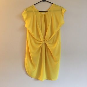 LOST APRIL yellow short sleeve top