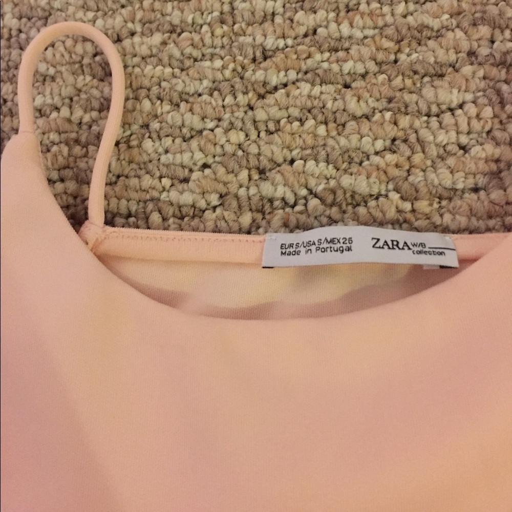 Zara Light Pink Crop Top - Picture 2 of 3
