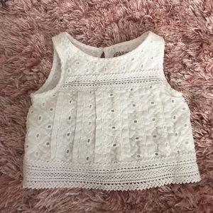 White lace crop too