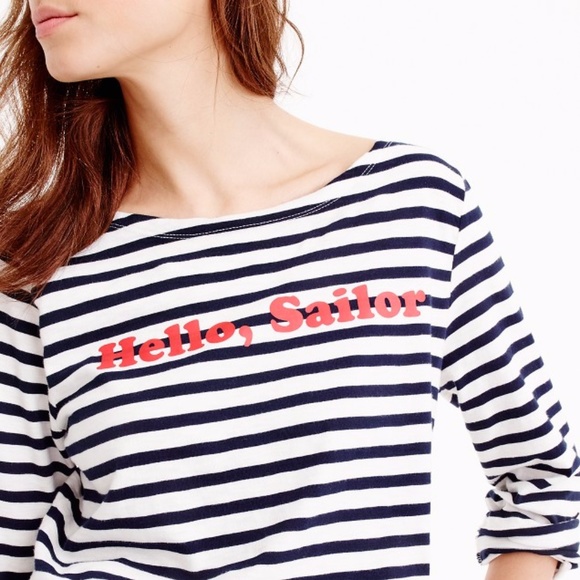 J. Crew Tops - J. Crew Limited-edition Stripes Hello Sailor Tee