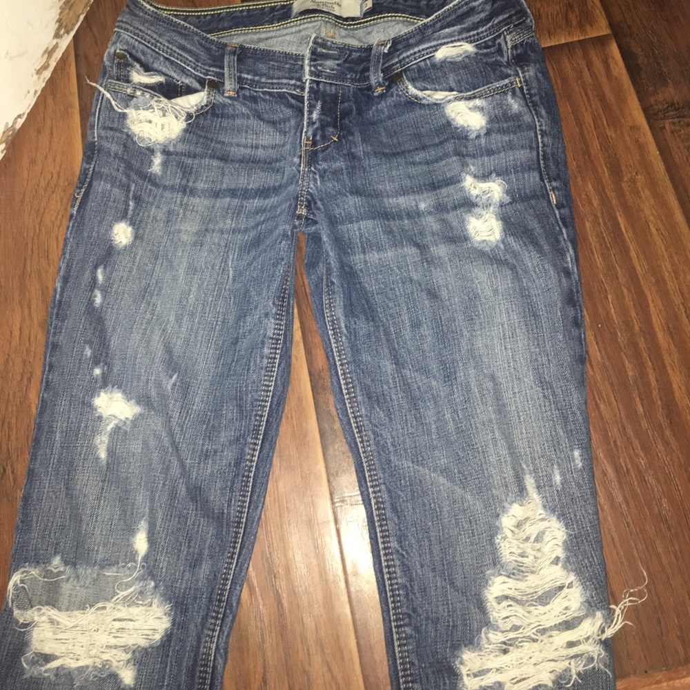 Destroyed Abercrombie and Fitch jeans