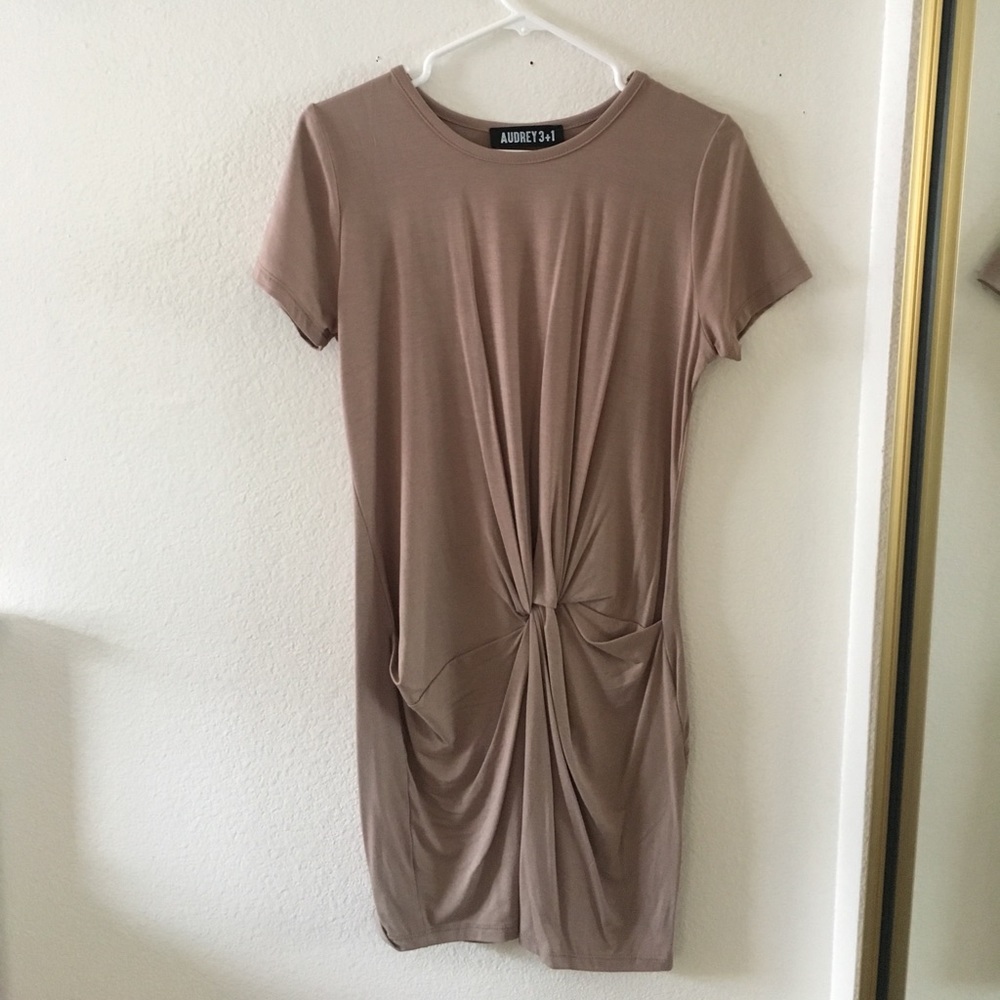 Taupe Knotted Dress