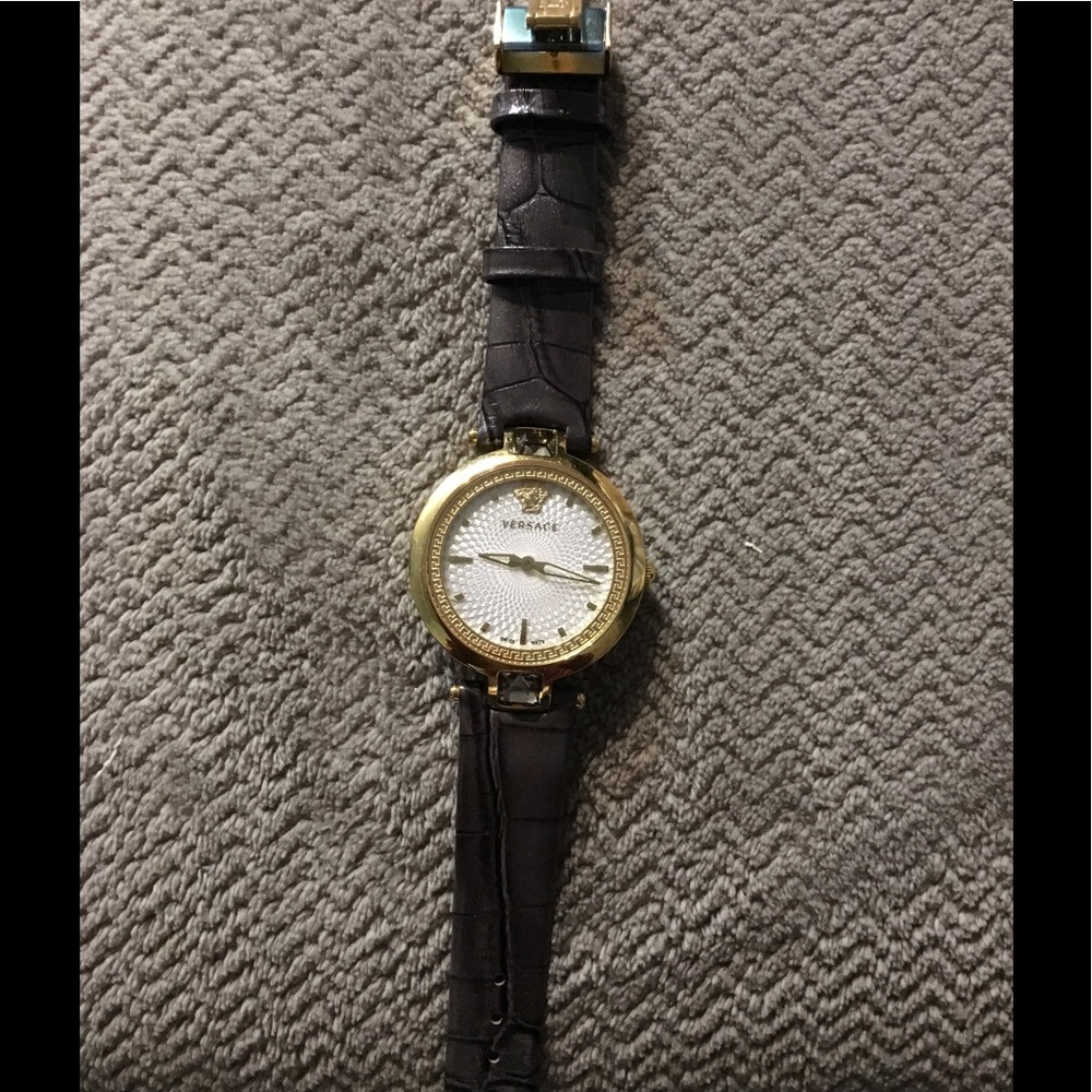 Versace leather band watch