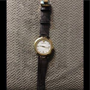 Versace leather band watch