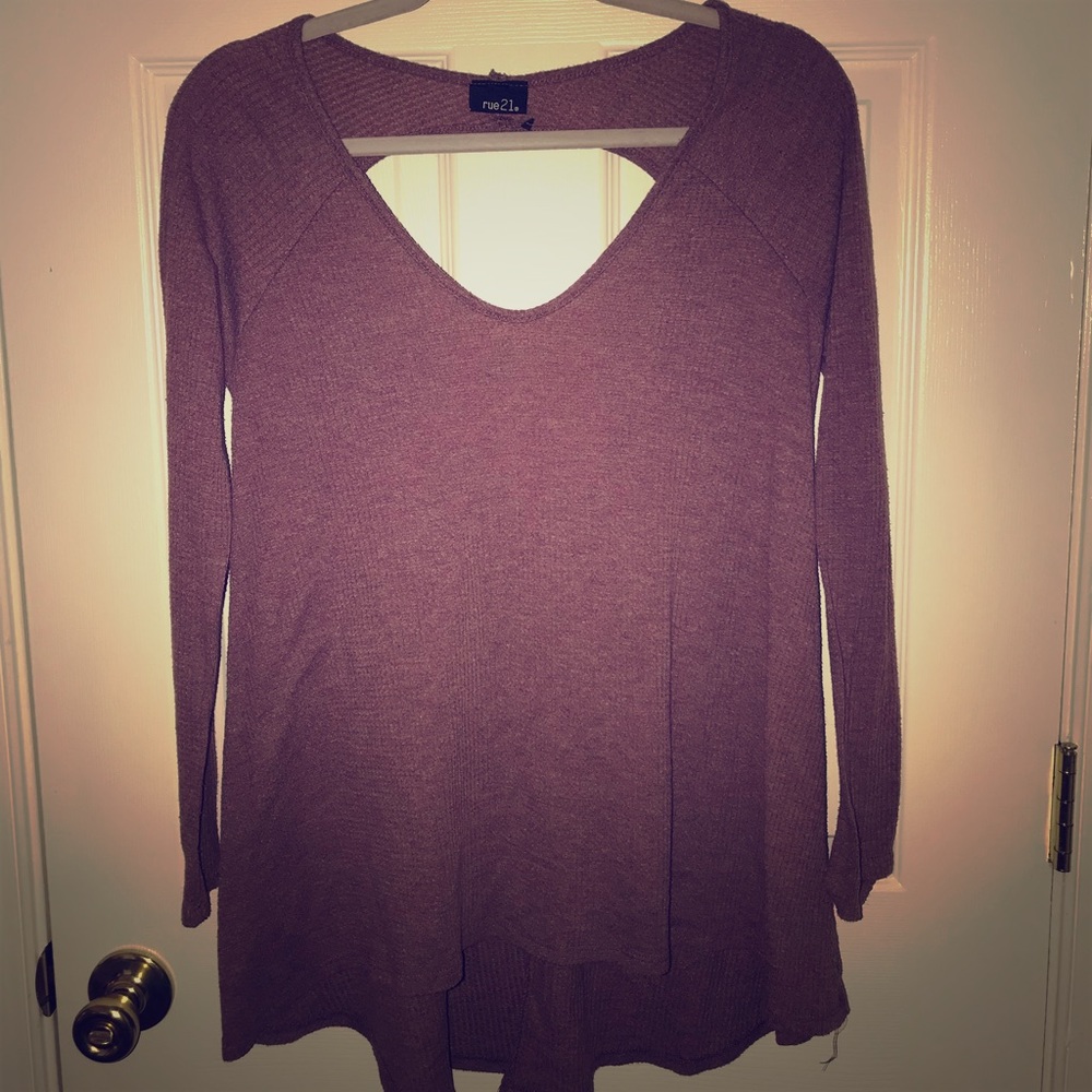 Backless Waffle Knit Top