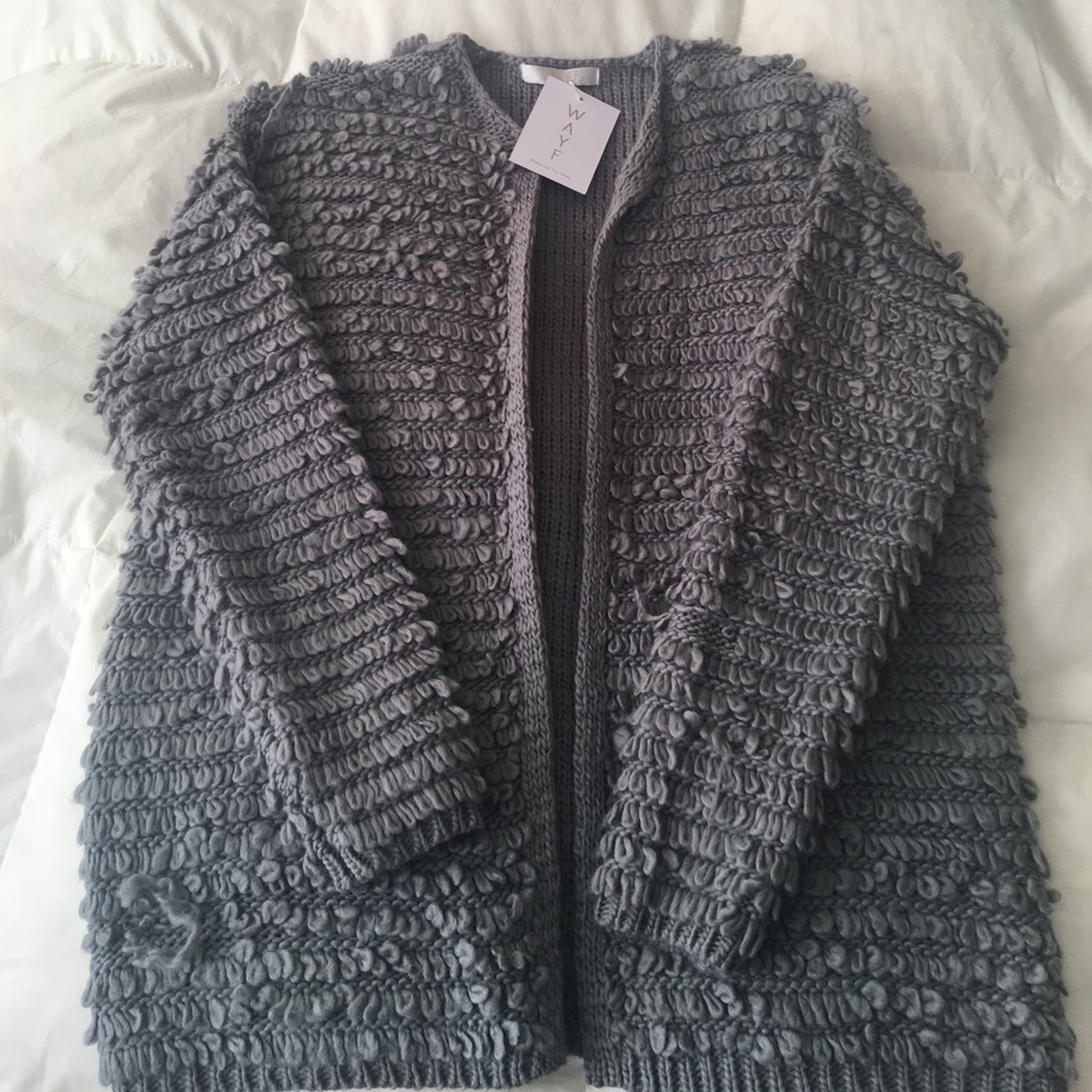 WAYF “Townsend” loop chunky knit cardigan/sweater