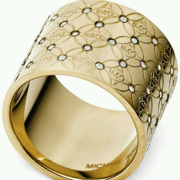 Michael Kors Open Barrel Ring Size 7 MKJ4288 - Picture 2 of 3