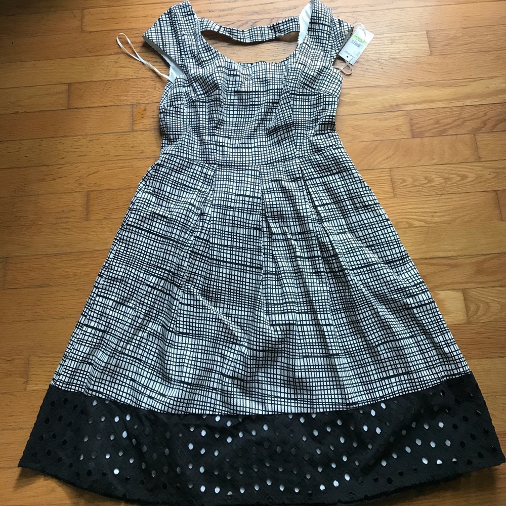 🆕 black and white vintage cocktail summer dress
