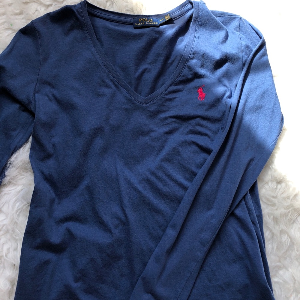 V Neck Polo Long Sleeve