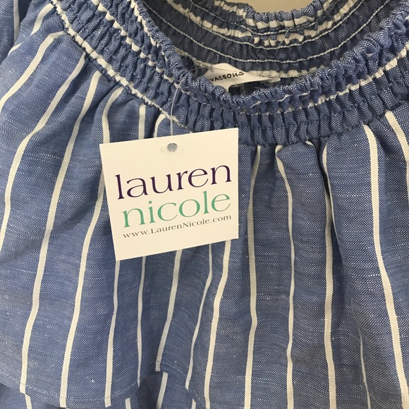 Off-the-Shoulder stripe Top - Picture 3 of 4