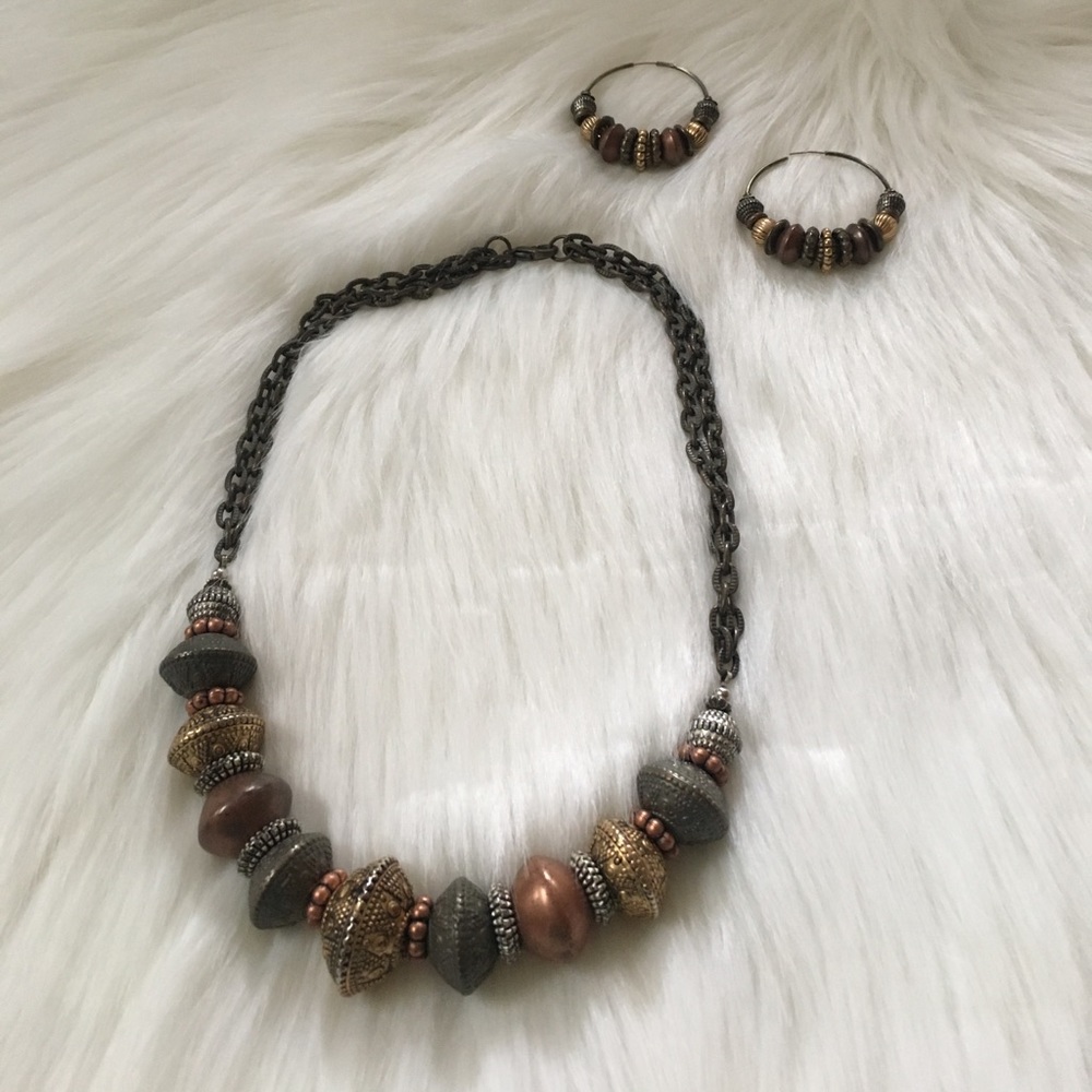 Fashion necklace and earrings set