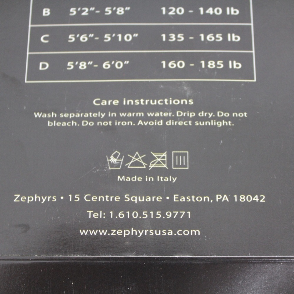 Zephyr Garter Belt & Stockings Made in Italy Black - Picture 5 of 8