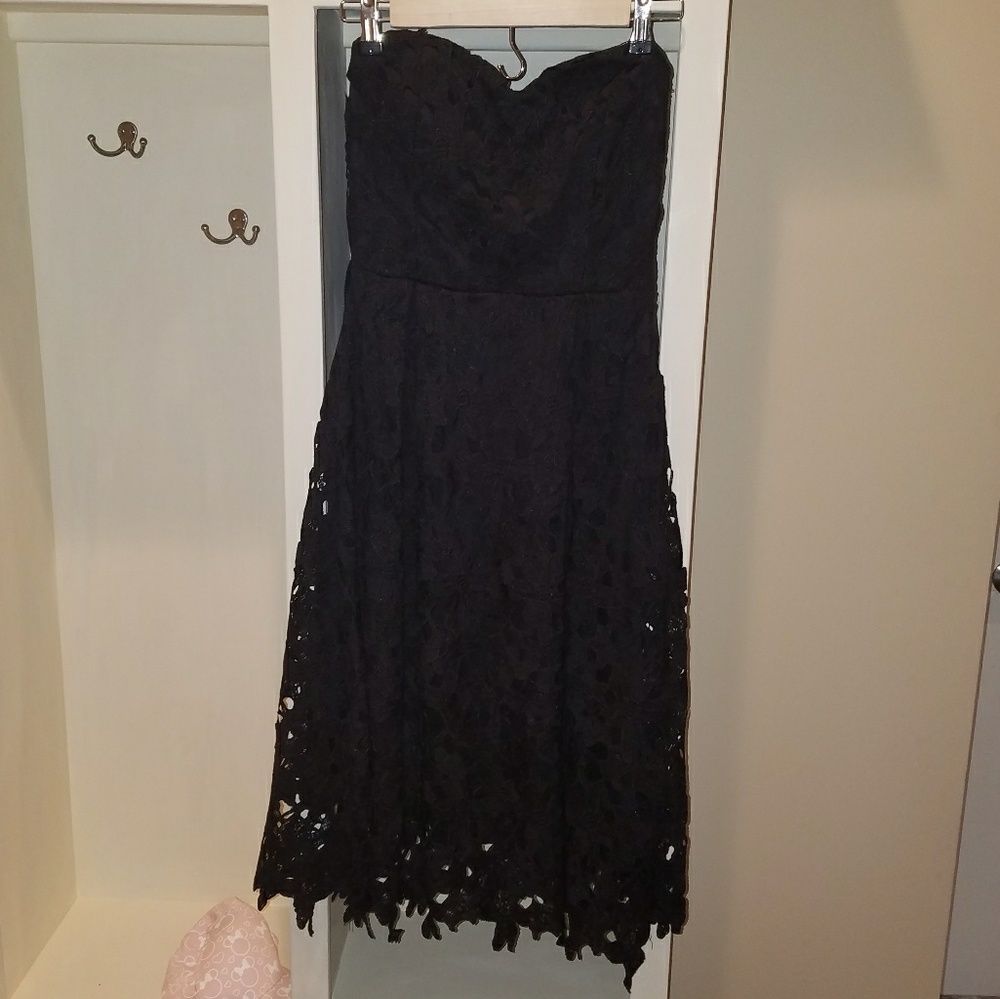 Francesca Ayla black lace sweetheart dress