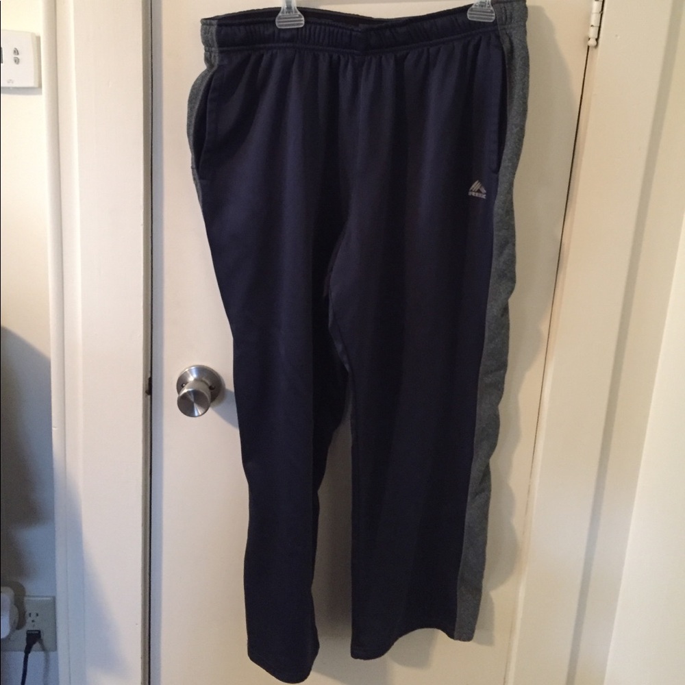 Men’s XL RBX sweatpants blue with grey strip