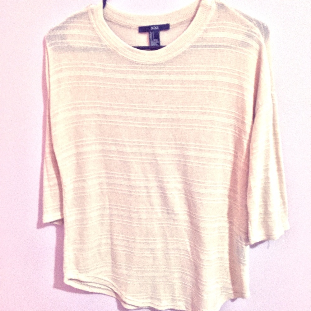 F21 Silky 3/4 Sleeve Sweater