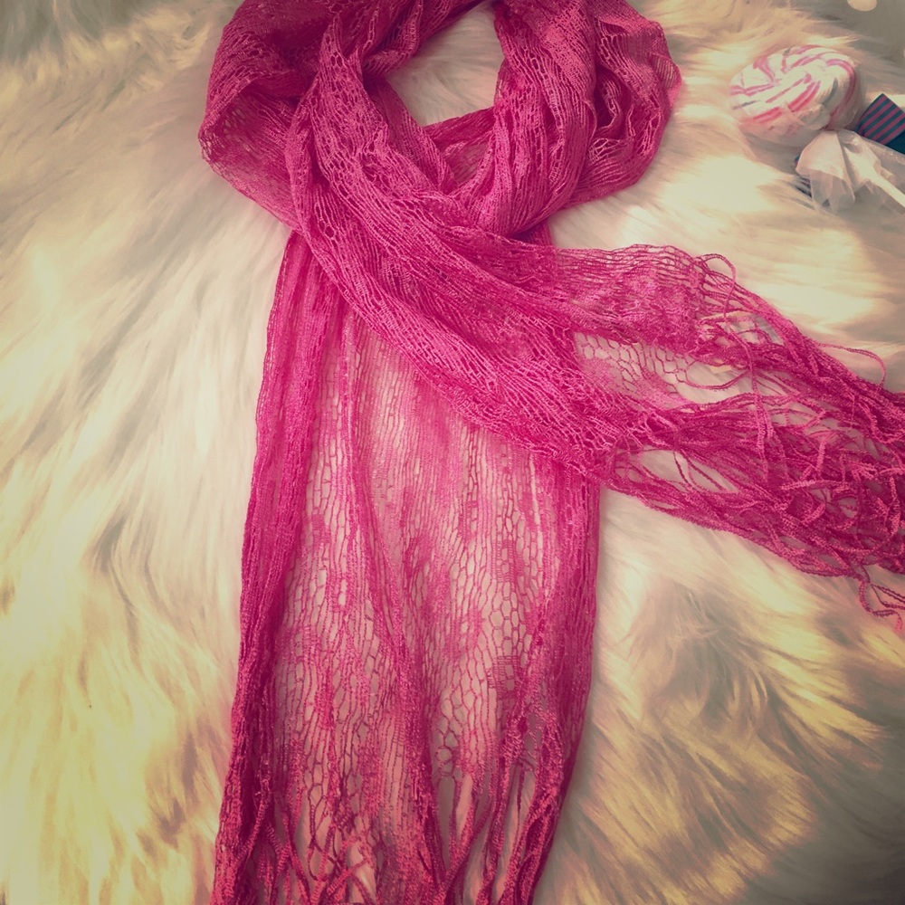 Pink fashion scarf